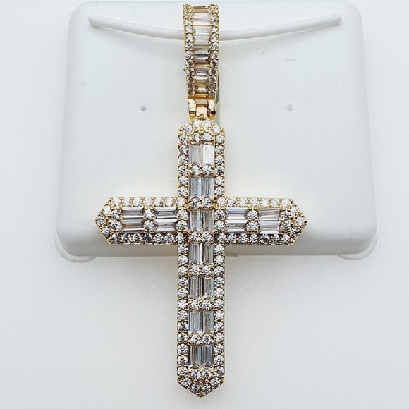 "14K Gold Plated Cubic Zircon Pendant, EVBRS609 - Picture 7 of 11